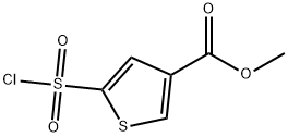 3-Thiophenecarboxylic acid, 5-(chlorosulfonyl)-, methyl ester Structure