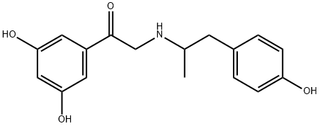 Ethanone, 1-(3,5-dihydroxyphenyl)-2-[[2-(4-hydroxyphenyl)-1-methylethyl]amino]- 구조식 이미지