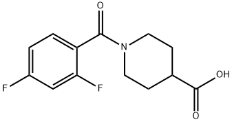 4-Piperidinecarboxylic acid, 1-(2,4-difluorobenzoyl)- Structure