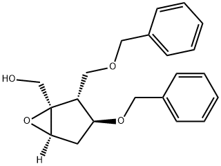 6-Oxabicyclo[3.1.0]hexane-1-methanol, 3-(phenylmethoxy)-2-[(phenylmethoxy)methyl]-, (1R,2R,3S,5R)- 구조식 이미지