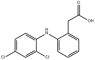 Benzeneacetic acid, 2-[(2,4-dichlorophenyl)amino]- 구조식 이미지