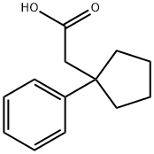 2-(1-phenylcyclopentyl)acetic Acid 구조식 이미지