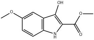 1H-Indole-2-carboxylic acid, 3-hydroxy-5-methoxy-, methyl ester 구조식 이미지