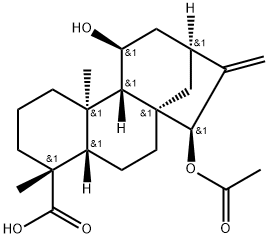 ent-15α-Acetoxy-11α-
hydroxykaur-16-en-19-oic acid 구조식 이미지