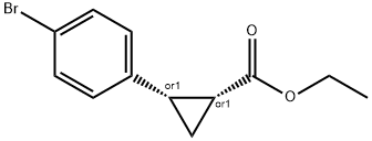 cyclopropanecarboxylic acid, 2-(4-bromophenyl)-, ethyl ester, cis- Structure