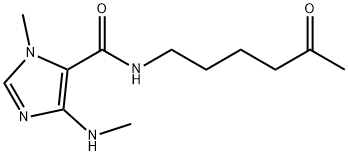 1H-Imidazole-5-carboxamide, 1-methyl-4-(methylamino)-N-(5-oxohexyl)- Structure