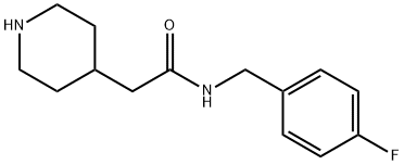 4-Piperidineacetamide, N-[(4-fluorophenyl)methyl]- 구조식 이미지