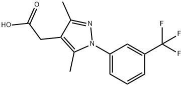 2-{3,5-dimethyl-1-[3-(trifluoromethyl)phenyl]-1H-pyrazol-4-yl}acetic acid 구조식 이미지