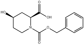 1,2-Piperidinedicarboxylic acid, 4-hydroxy-, 1-(phenylmethyl) ester, (2S,4R)- Structure