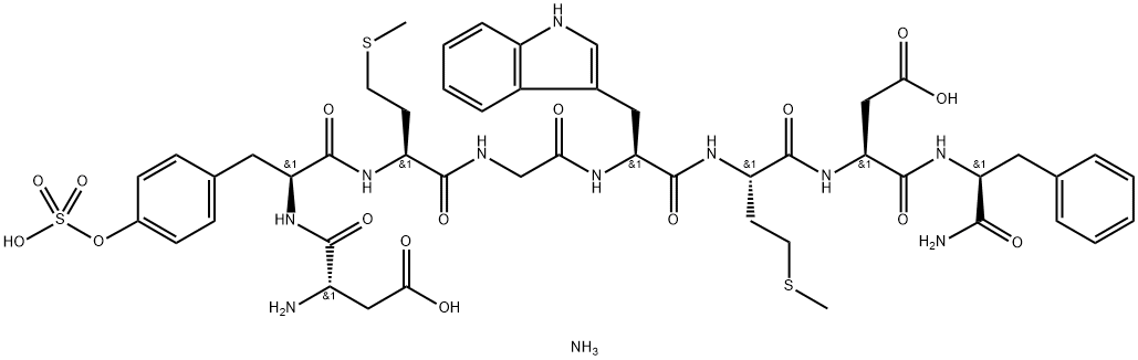 Sincalide ammonium (Cholecystokinin octapeptide ammonium) 구조식 이미지