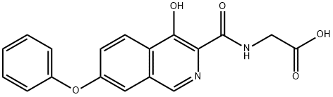 Glycine, N-[(4-hydroxy-7-phenoxy-3-isoquinolinyl)carbonyl]- Structure