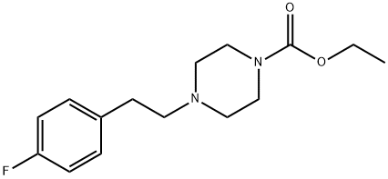 1-Piperazinecarboxylic acid, 4-[2-(4-fluorophenyl)ethyl]-, ethyl ester 구조식 이미지
