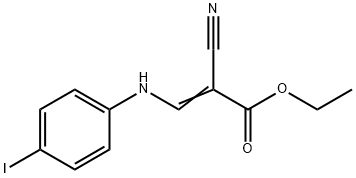 2-Propenoic acid, 2-cyano-3-[(4-iodophenyl)amino]-, ethyl ester Structure