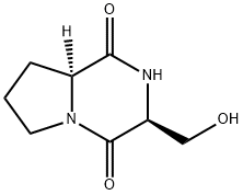 Pyrrolo[1,2-a]pyrazine-1,4-dione, hexahydro-3-(hydroxymethyl)-, (3S,8aS)- Structure