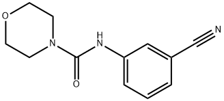 4-Morpholinecarboxamide, N-(3-cyanophenyl)- 구조식 이미지