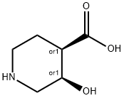 4-Piperidinecarboxylic acid, 3-hydroxy-, (3R,4R)-rel- 구조식 이미지