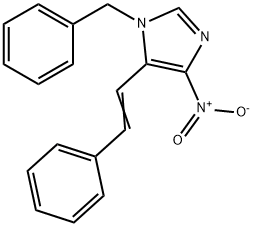 4-NITRO-5-(2-PHENYLETHENYL)-1-(PHENYLMETHYL)-1H-IMIDAZOLE Structure