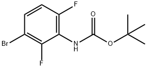 Carbamic acid, N-(3-bromo-2,6-difluorophenyl)-, 1,1-dimethylethyl ester Structure