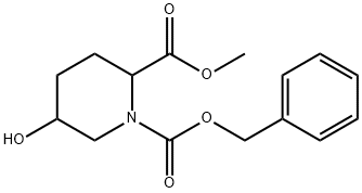 1,2-Piperidinedicarboxylic acid, 5-hydroxy-, 2-methyl 1-(phenylmethyl) ester Structure