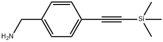 Benzenemethanamine, 4-[2-(trimethylsilyl)ethynyl]- Structure