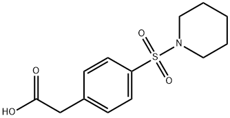 Benzeneacetic acid, 4-(1-piperidinylsulfonyl)- Structure