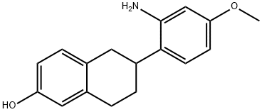 2-Naphthalenol, 6-(2-amino-4-methoxyphenyl)-5,6,7,8-tetrahydro- 구조식 이미지