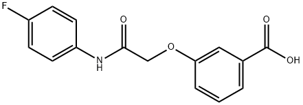 Benzoic acid, 3-[2-[(4-fluorophenyl)amino]-2-oxoethoxy]- Structure