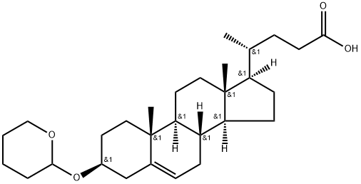 (3β)-3-[(Tetrahydro-2H-pyran-2-yl)oxy]-chol-5-en-24-oic Acid Structure