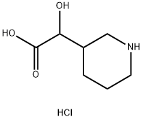 3-Piperidineacetic acid, α-hydroxy-, hydrochloride (1:1) Structure