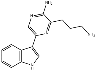 Pyrazinepropanamine, 3-amino-6-(1H-indol-3-yl)- 구조식 이미지