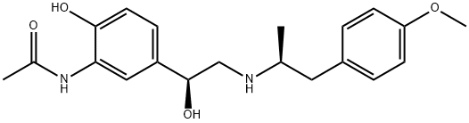 N-[2-Hydroxy-5-[(1S)-1-hydroxy-2-[[(1S)-2-(4-methoxyphenyl)-1-methylethyl]amino]ethyl]phenyl]acetamide Structure