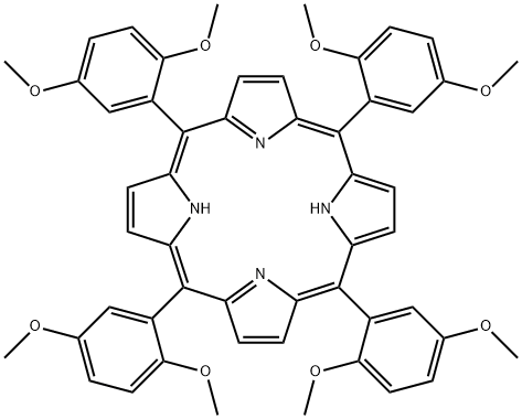 5,10,15,20-tetrakis(2,5-dimethoxyphenyl)porphyrin Structure