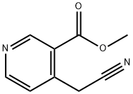 3-Pyridinecarboxylic acid, 4-(cyanomethyl)-, methyl ester 구조식 이미지