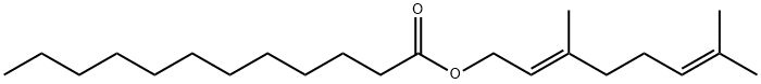 Dodecanoic acid, (2E)-3,7-dimethyl-2,6-octadien-1-yl ester Structure