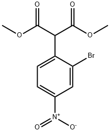 1,3-dimethyl 2-(2-bromo-4-nitrophenyl)propanedioate Structure