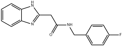 1H-Benzimidazole-2-acetamide, N-[(4-fluorophenyl)methyl]- Structure