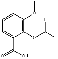 Benzoic acid, 2-(difluoromethoxy)-3-methoxy- Structure