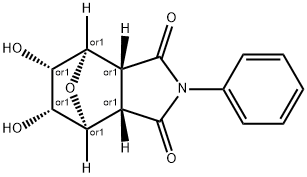 N-Phenyl-5,6-dihydroxy-hexahydro-4,7-epoxy-isobenzopyrrole-1,3-dione Structure