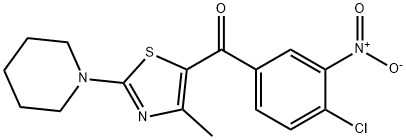 Methanone, (4-chloro-3-nitrophenyl)[4-methyl-2-(1-piperidinyl)-5-thiazolyl]- Structure