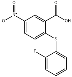 Benzoic acid, 2-[(2-fluorophenyl)thio]-5-nitro- Structure