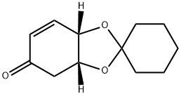 Spiro[1,3-benzodioxole-2,1'-cyclohexan]-5(4H)-one, 3a,7a-dihydro-, (3aR,7aS)- Structure