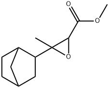 2-Oxiranecarboxylic acid, 3-bicyclo[2.2.1]hept-2-yl-3-methyl-, methyl ester 구조식 이미지