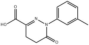 3-Pyridazinecarboxylic acid, 1,4,5,6-tetrahydro-1-(3-methylphenyl)-6-oxo- Structure