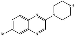 6-Bromo-2-(1-piperazinyl)quinoxaline 구조식 이미지