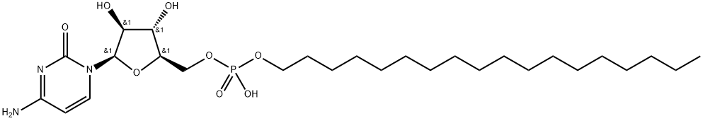1-arabinofuranosylcytosine-5'-stearylphosphate Structure