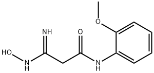 Propanamide, 3-(hydroxyamino)-3-imino-N-(2-methoxyphenyl)- Structure