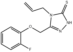 3H-1,2,4-Triazole-3-thione, 5-[(2-fluorophenoxy)methyl]-2,4-dihydro-4-(2-propen-1-yl)- Structure