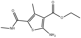 3-Thiophenecarboxylic acid, 2-amino-4-methyl-5-[(methylamino)carbonyl]-, ethyl ester Structure