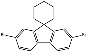 Spiro[cyclohexane-1,9'-[9H]fluorene], 2',7'-dibromo- 구조식 이미지