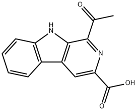 9H-Pyrido(3,4-b)indole-3-carboxylic acid, 1-acetyl- 구조식 이미지